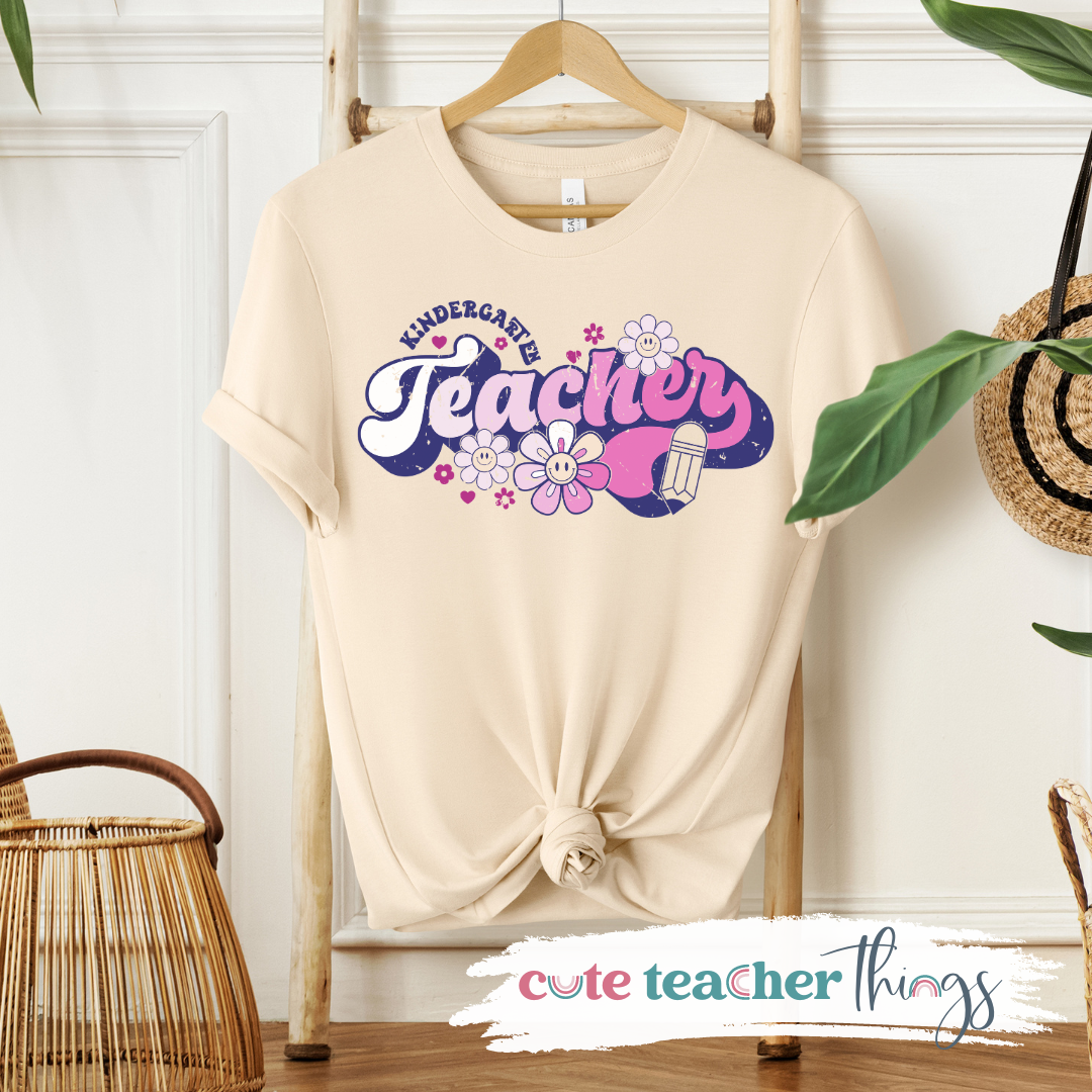 Kindergarten Teacher Flower Tee