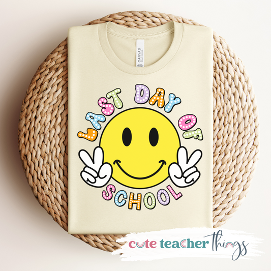 Last Day Of School Smiley Face Tee