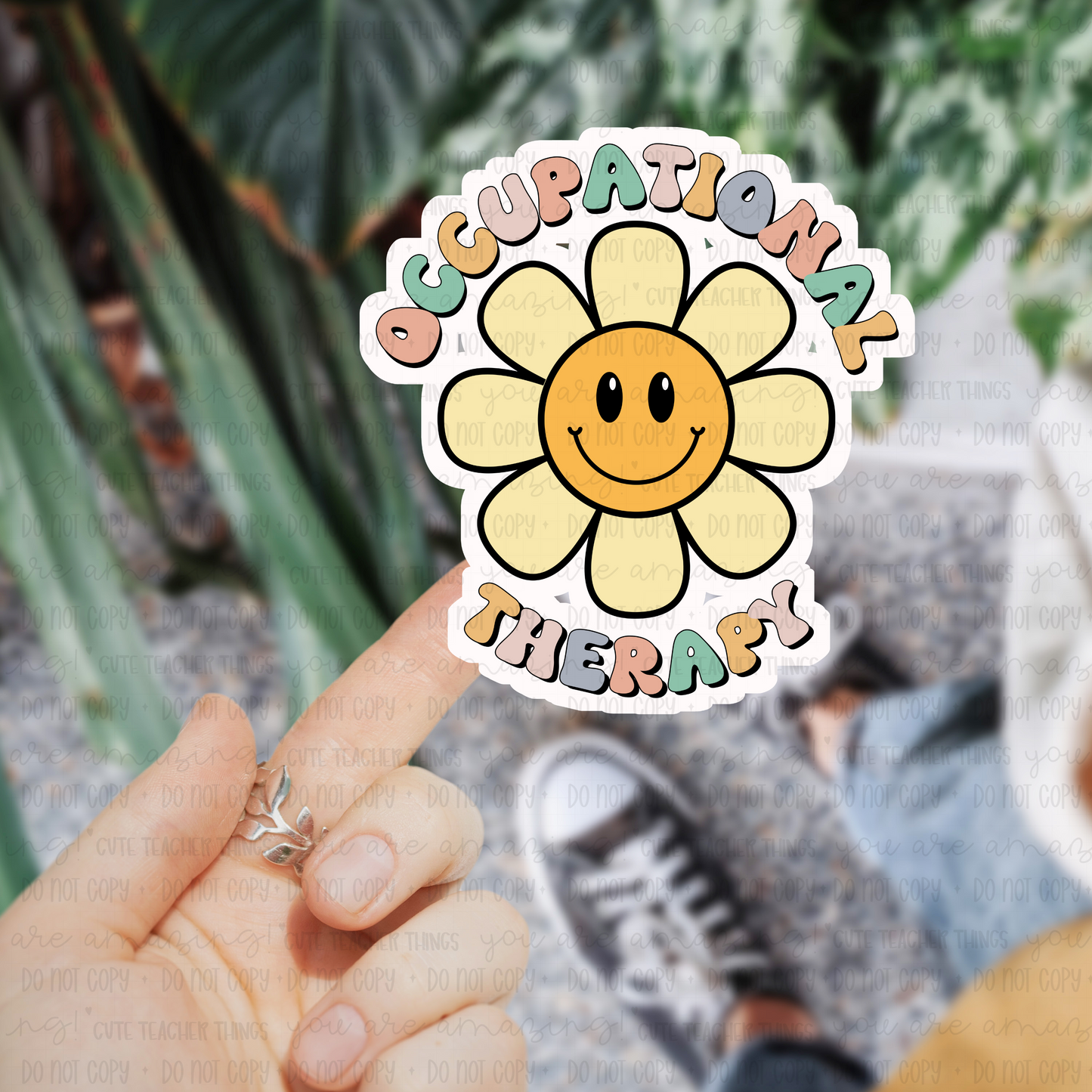 Occupational Therapy Retro Flower Sticker