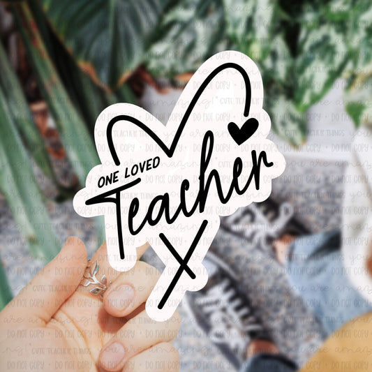 One Love Teacher Sticker