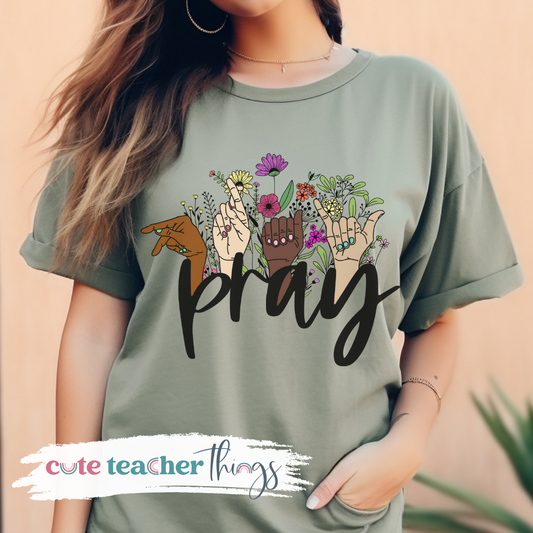 Pray Sign Language Tee