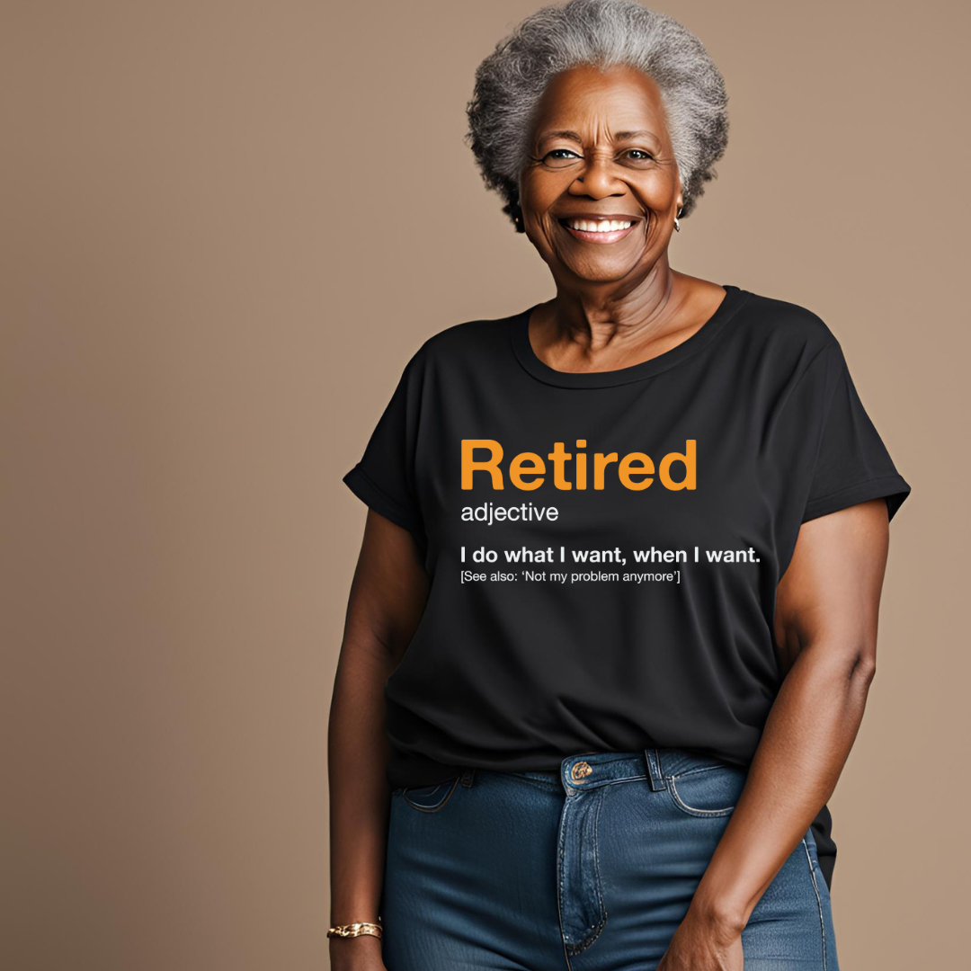 Retired Adjective Black Tee