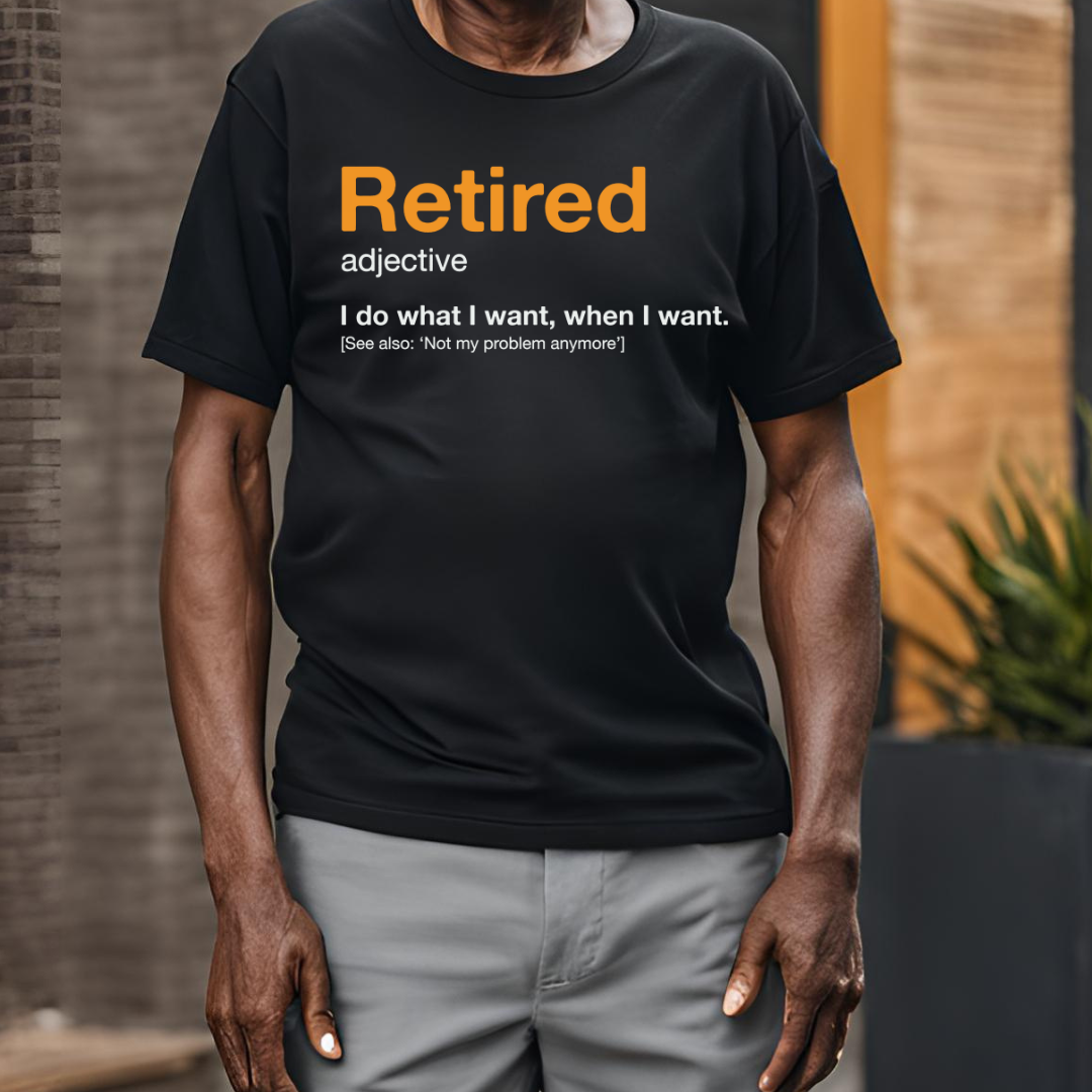 Retired Adjective Black Tee