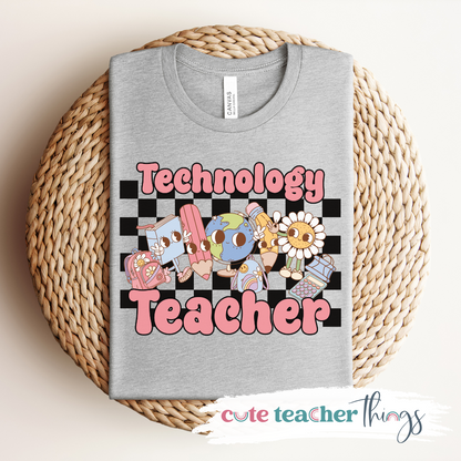 Retro Technology Teacher Tee