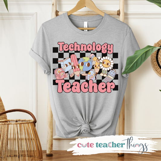 Retro Technology Teacher Tee