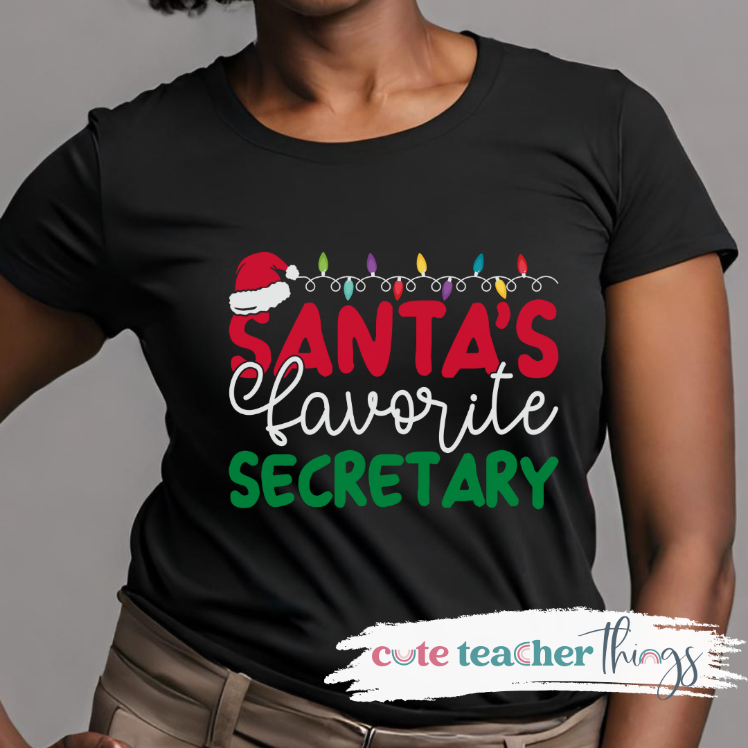 Santa's Favorite Secretary Tee