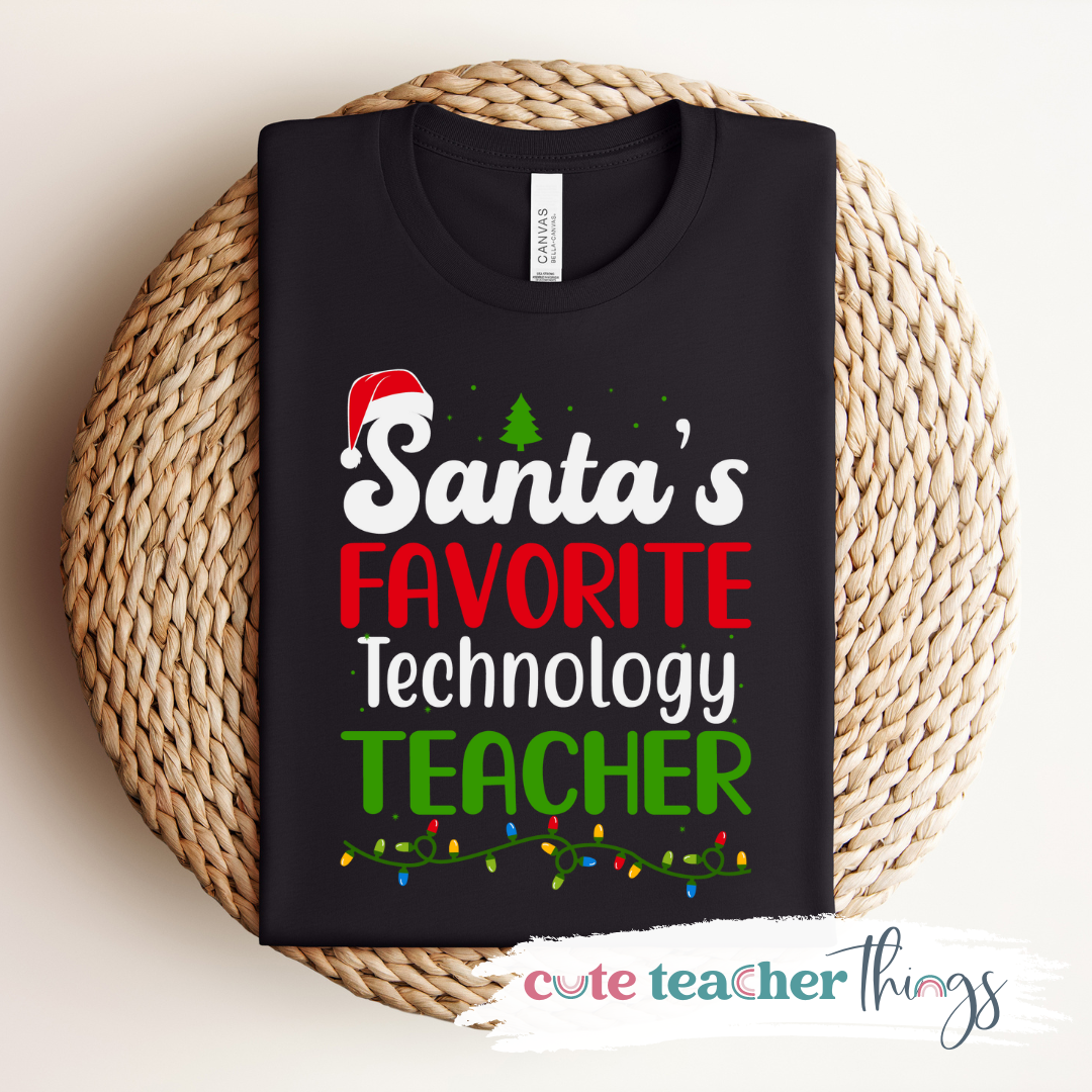 Santa's Favorite Technology Teacher Tee