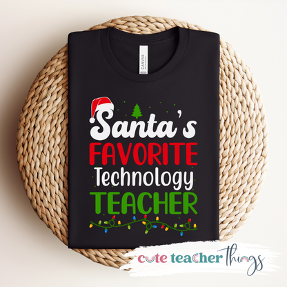 Santa's Favorite Technology Teacher Tee