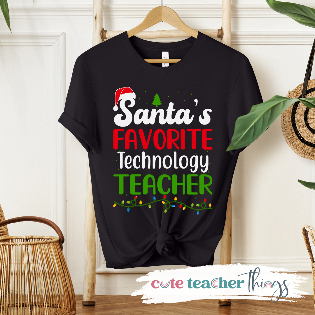 Santa's Favorite Technology Teacher Tee