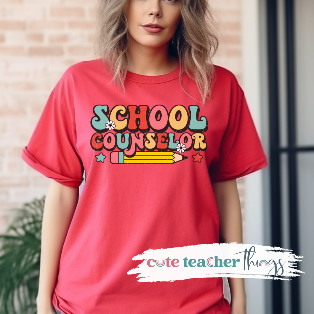 School Counselor Pencil Tee