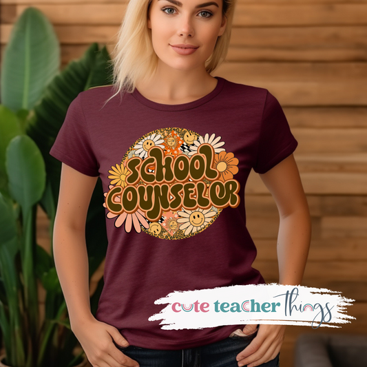 School Counselor Retro Tee