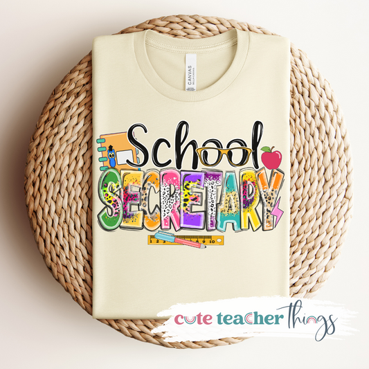 School Secretary Bright Tee