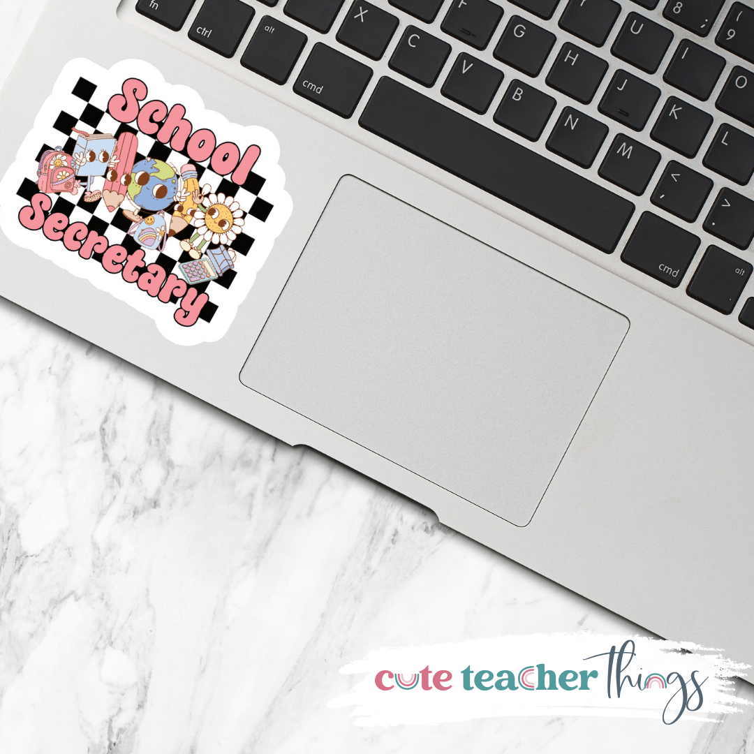 School Secretary Retro Sticker