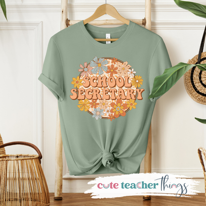 School Secretary Retro Tee