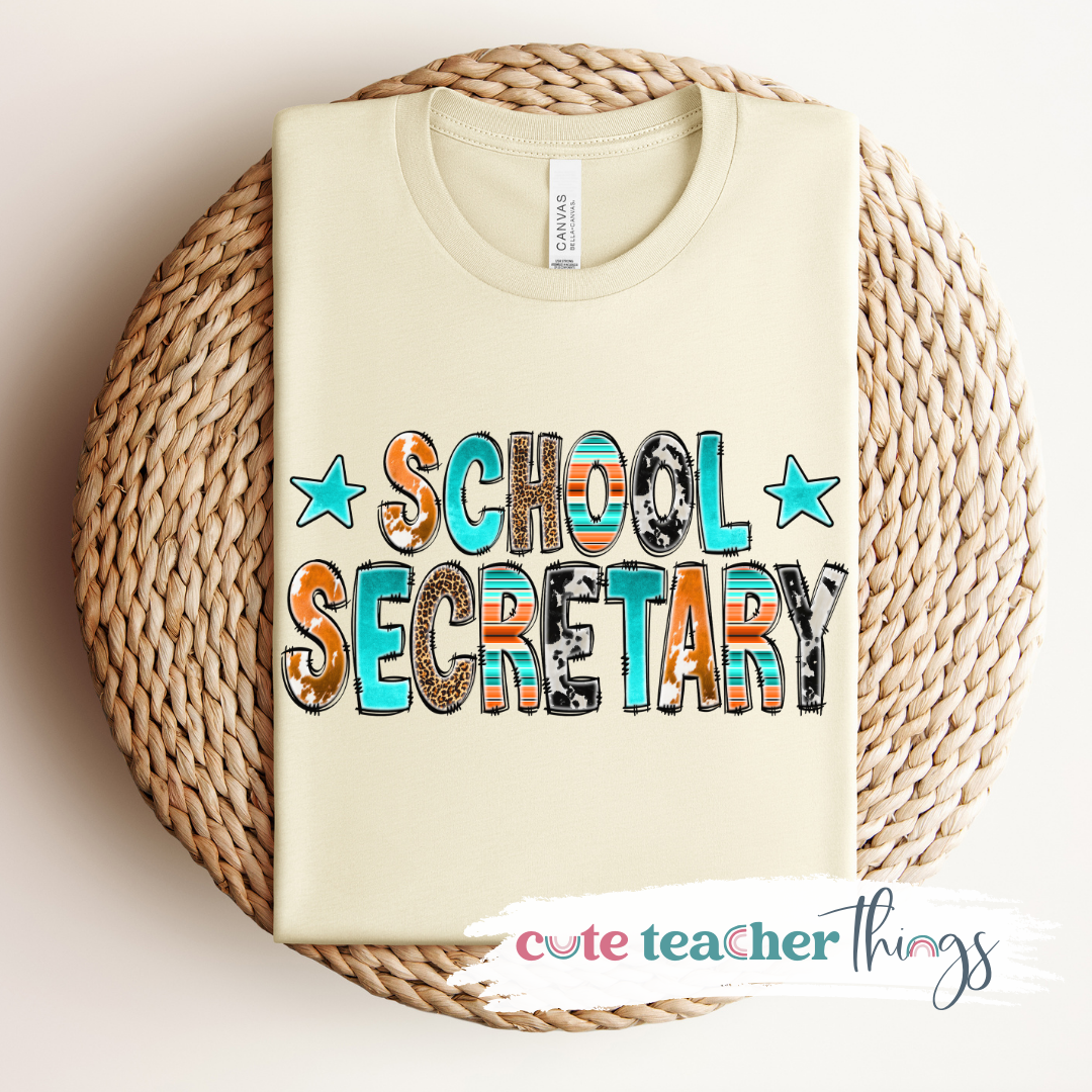 School Secretary Stars Tee