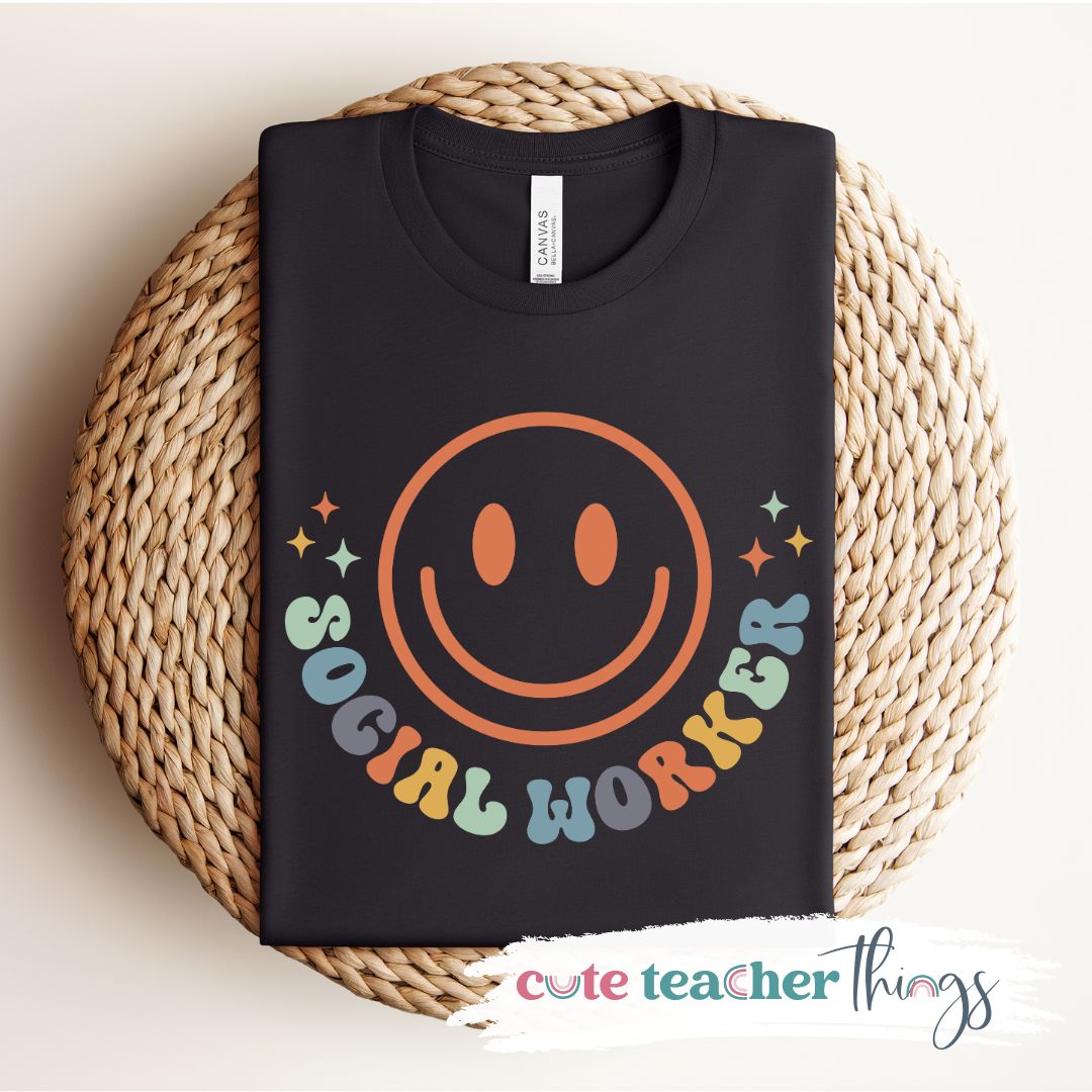 Social Worker Smiley Face Tee