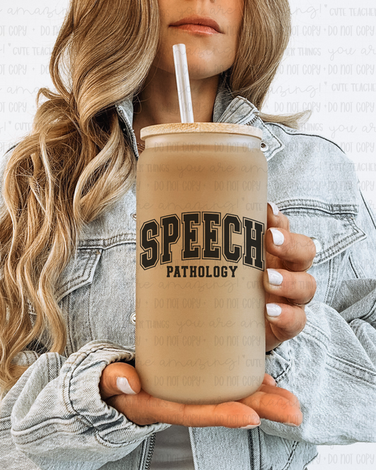 Speech Pathologist Frosted Glass Cup