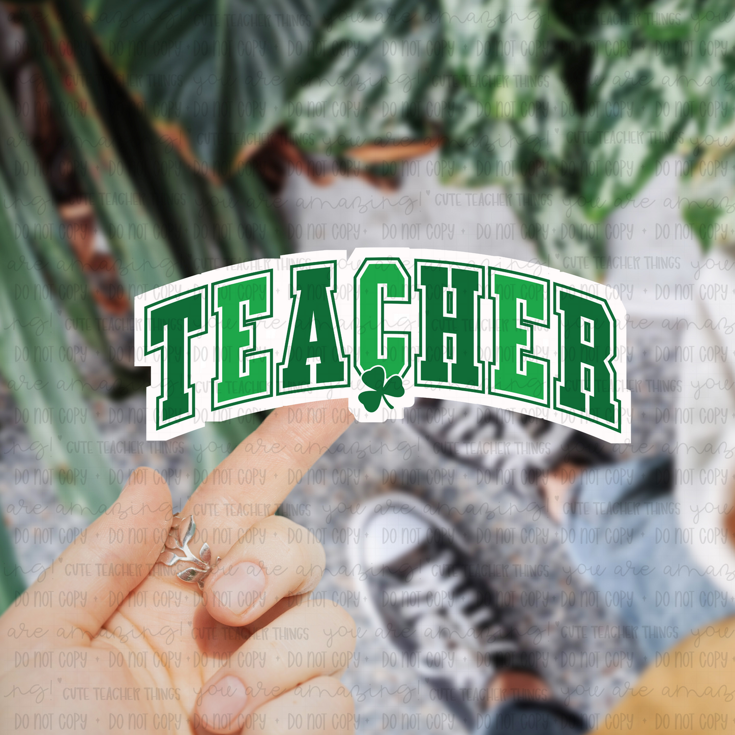 Varsity Teacher Clover Sticker