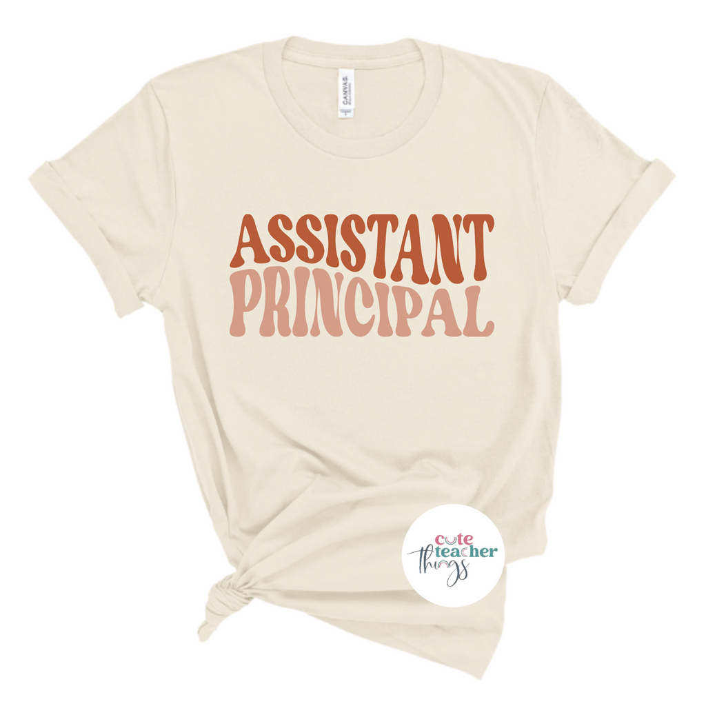 assistant principal wave tee, appreciation shirt, school staff t-shirt