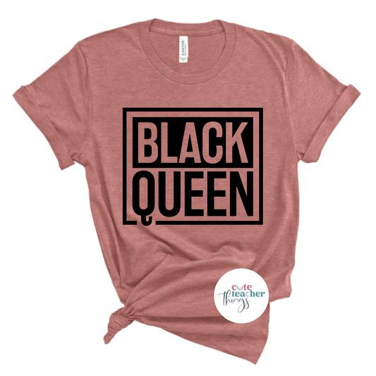 black queen box tee, black queen gift, african american t-shirt