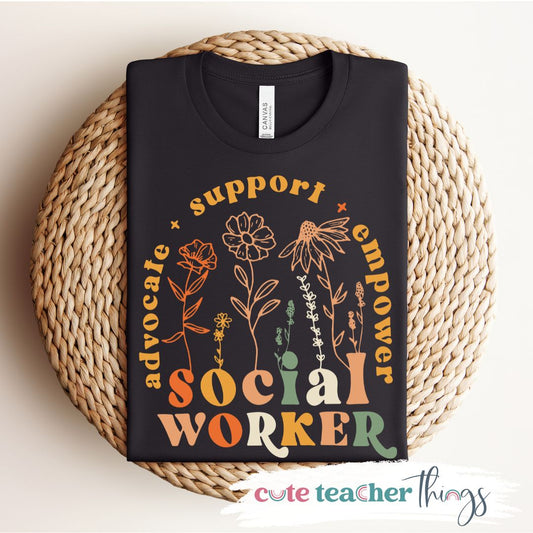 Boho Social Worker Tee