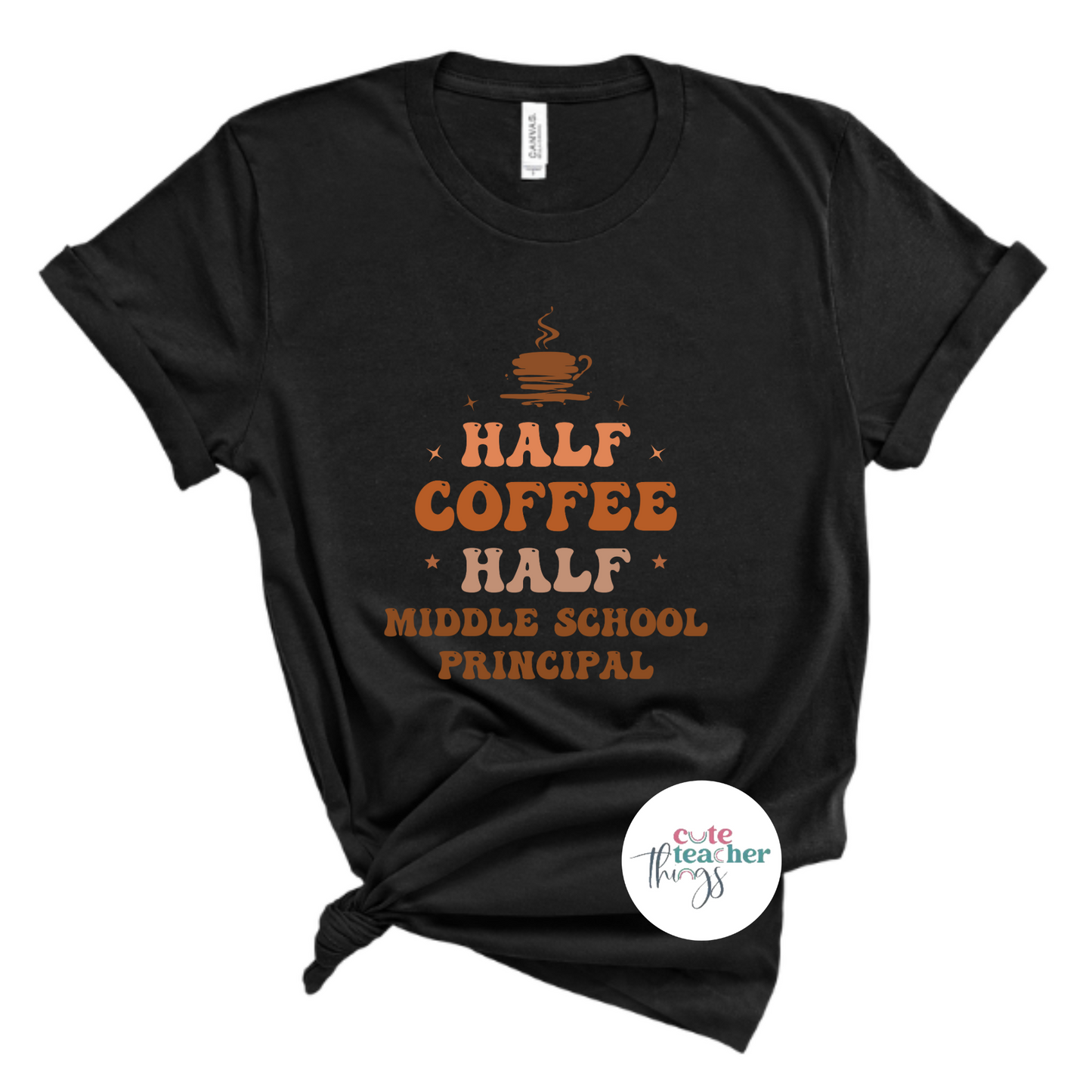 national principals month celebration t-shirt, funny principal shirt, for coffee lover principal