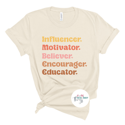 back to school tee, inspirational, teacher t-shirt