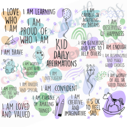 kid daily affirmations design