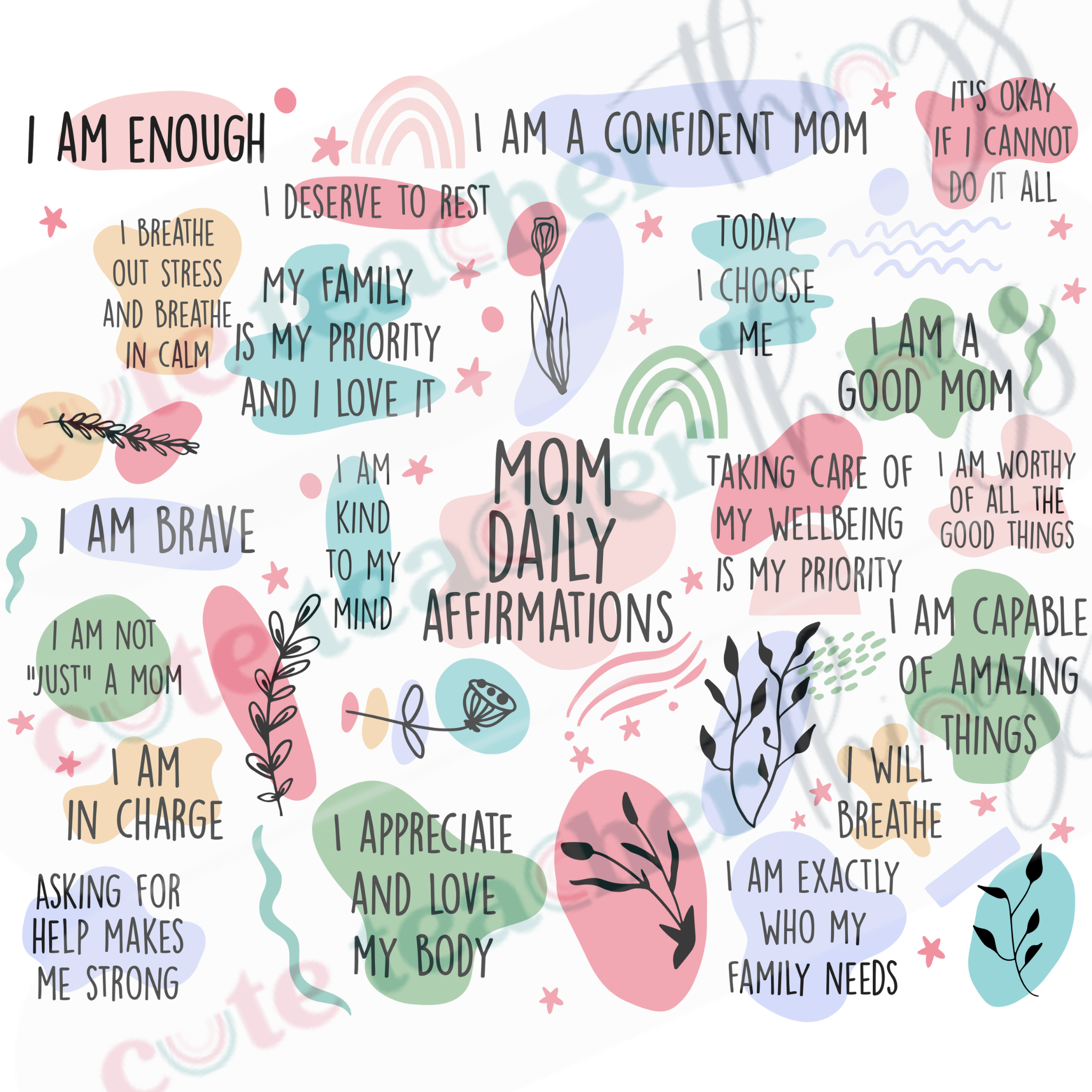 Mom Daily Affirmations Tapered Tumbler – Cute Teacher Things