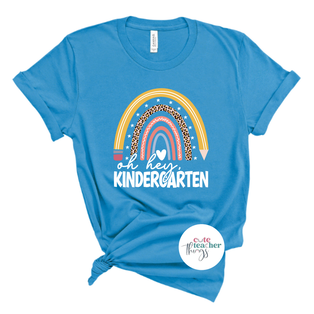 oh hey, kindergarten tee, appreciation gift, teacher t-shirt, 