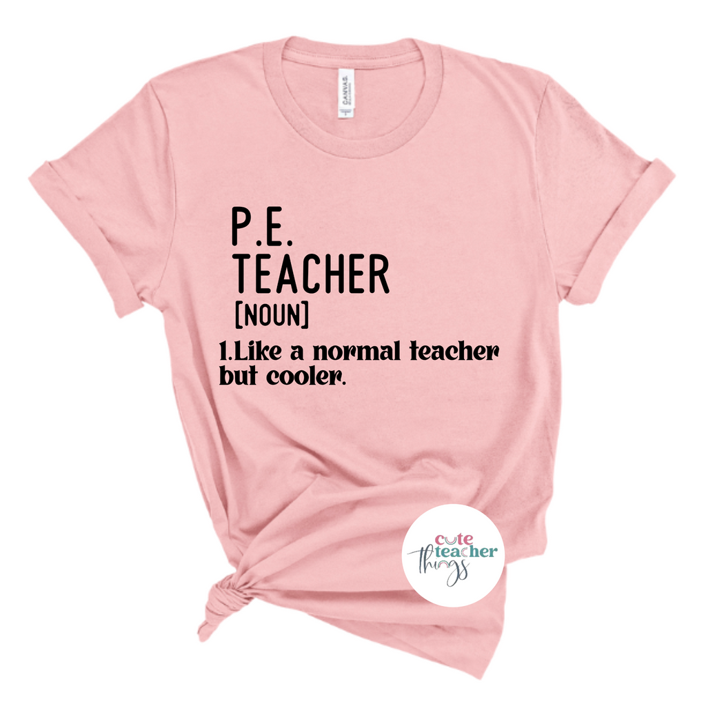 p.e. teacher tee, school staff, teacher graphic shirt