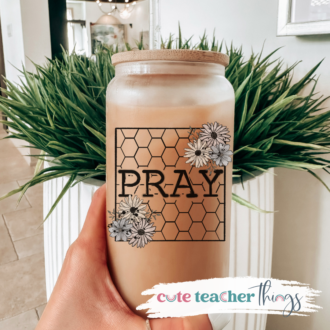 Pray Glass Cup