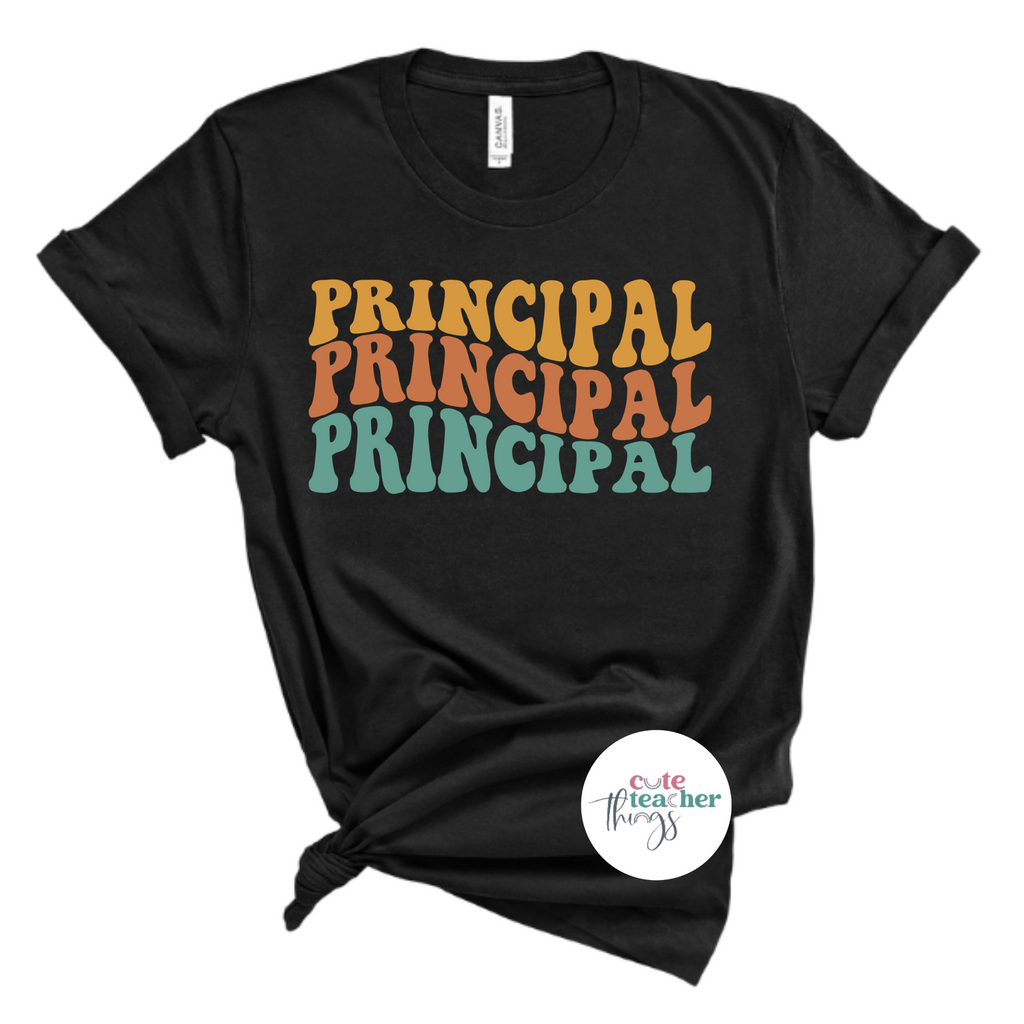 principal wave tee, proud principal t-shirt, graphic shirt for principal