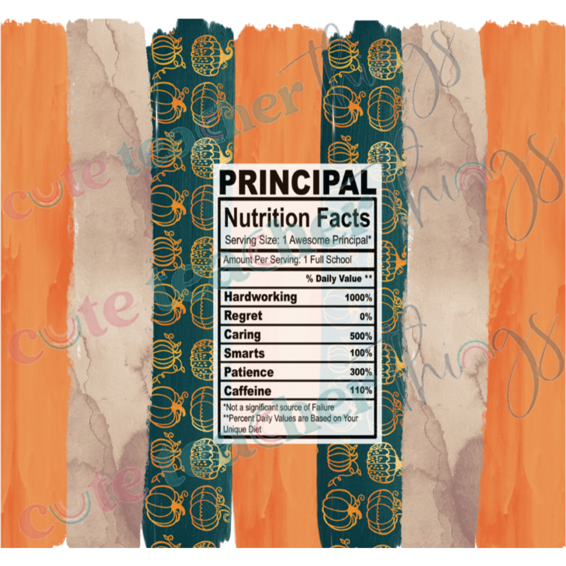 principal pumpkin patch tumbler wrap