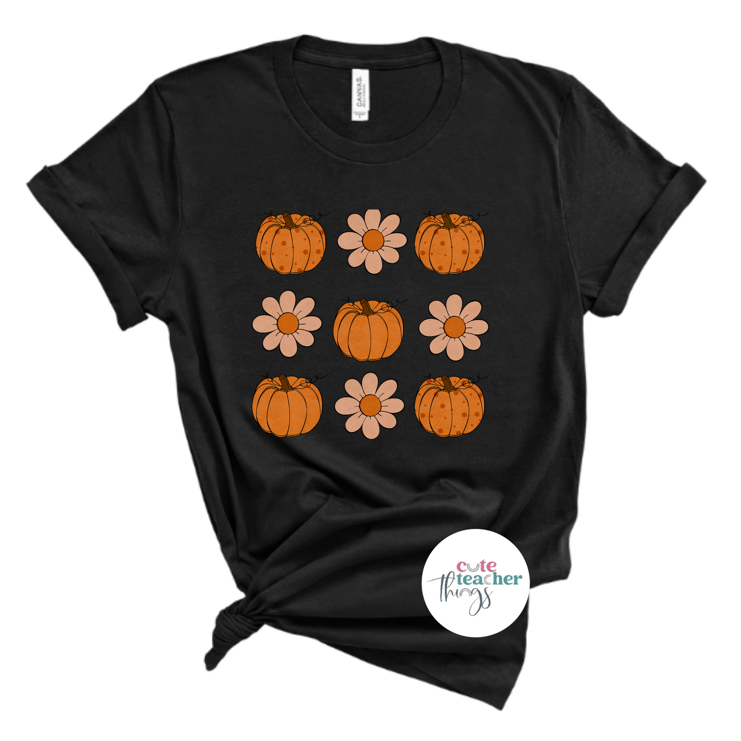 thanksgiving gift, teacher fall t-shirt, cute floral pumpkin shirt