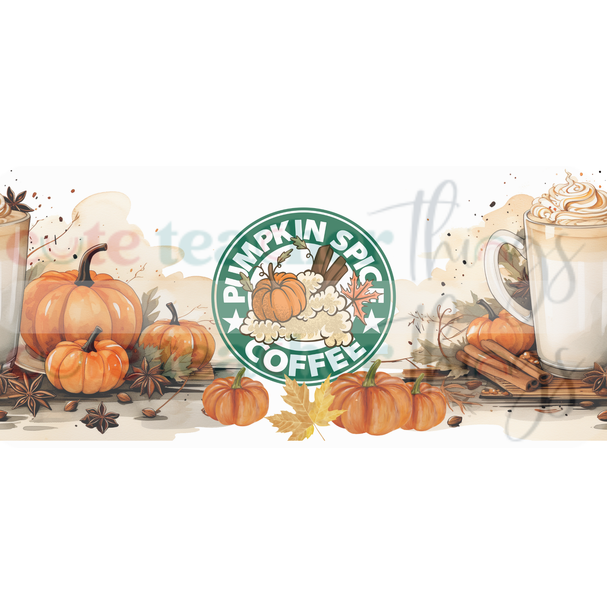 pumpkin spice coffee glass wrap