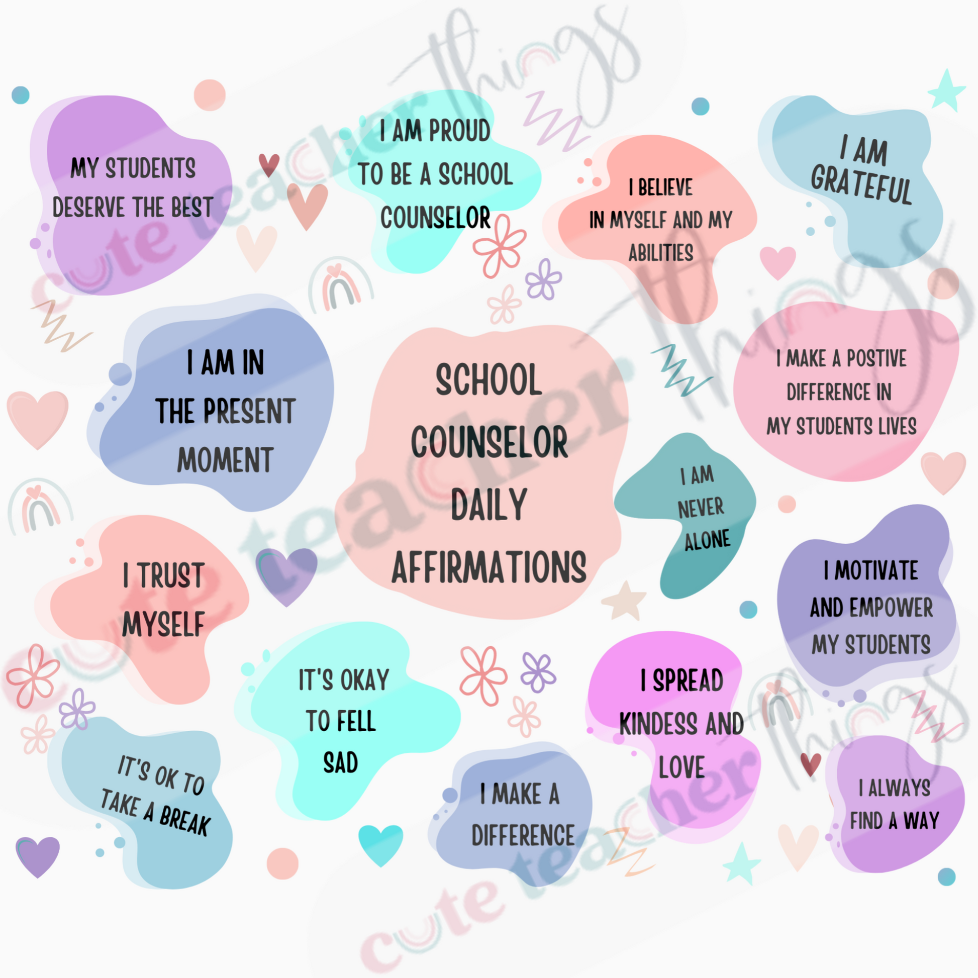 school counselor daily affirmations design