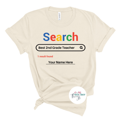 search best 2nd grade teacher tee, teacher appreciation, teacher's day gift shirt