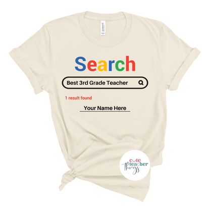 search best 3rd grade teacher tee, teacher apparel, positive affirmation shirt 