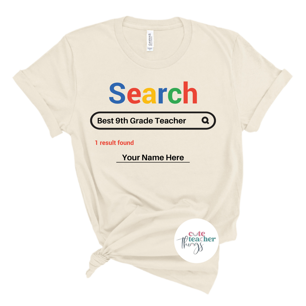 search best 9th grade teacher tee, teacher gift, back to school t-shirt