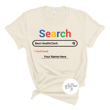 search best health clerk tee, school health team t-shirt, health services shirt