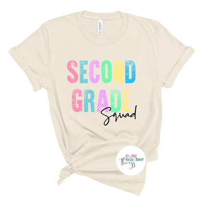 second grade graphic shirt, teacher appreiation, back to school t-shirt