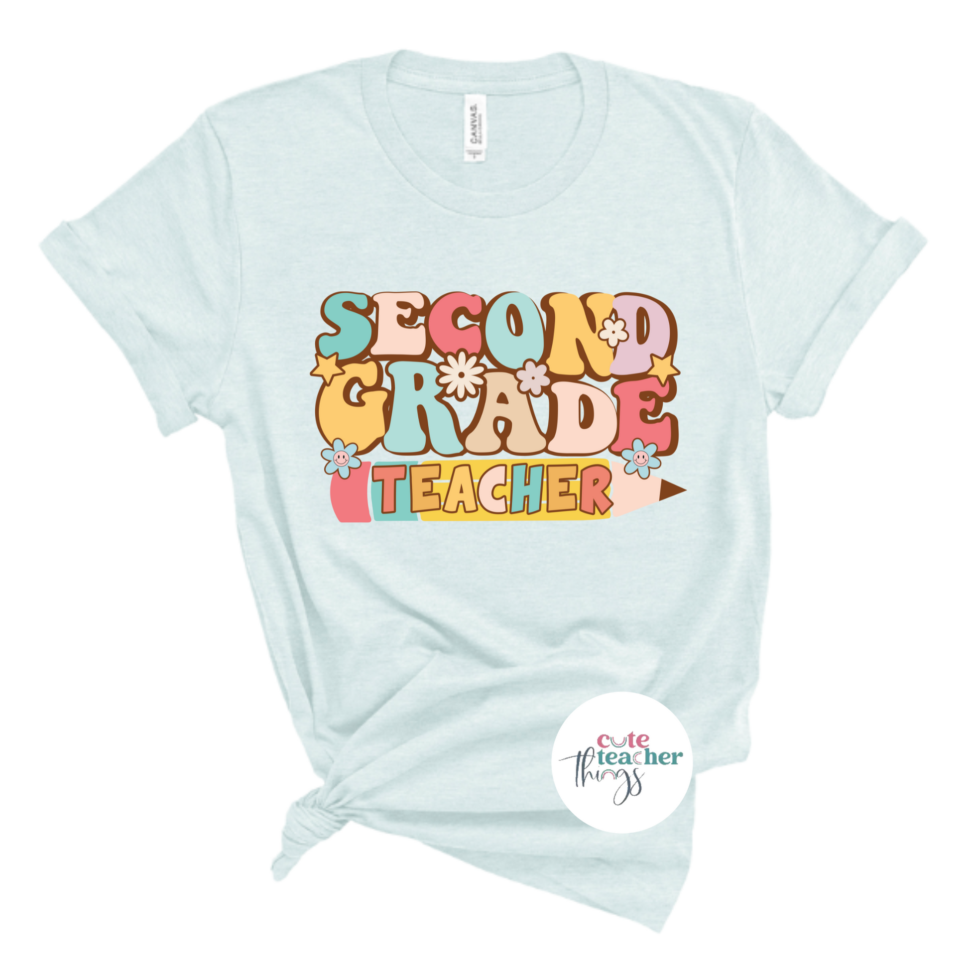back to school teacher t-shirt, second grade graphic tee, teachers day gift for second grade teachers