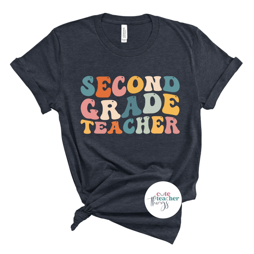 second grade teacher tee, perfect gift idea for second grade teachers, positive affirmation shirt