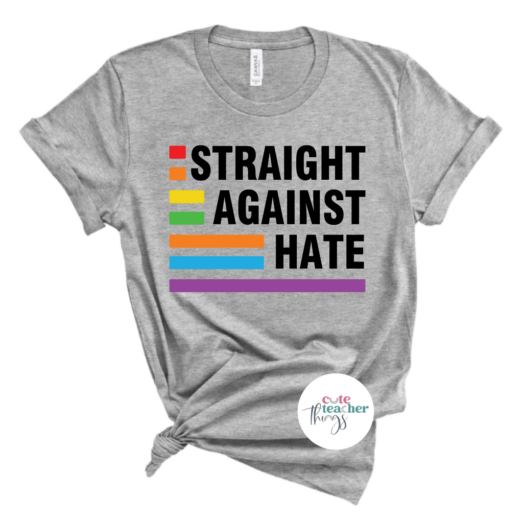 straight against hate tee, human rights t-shirt, LGBTQ activism shirt