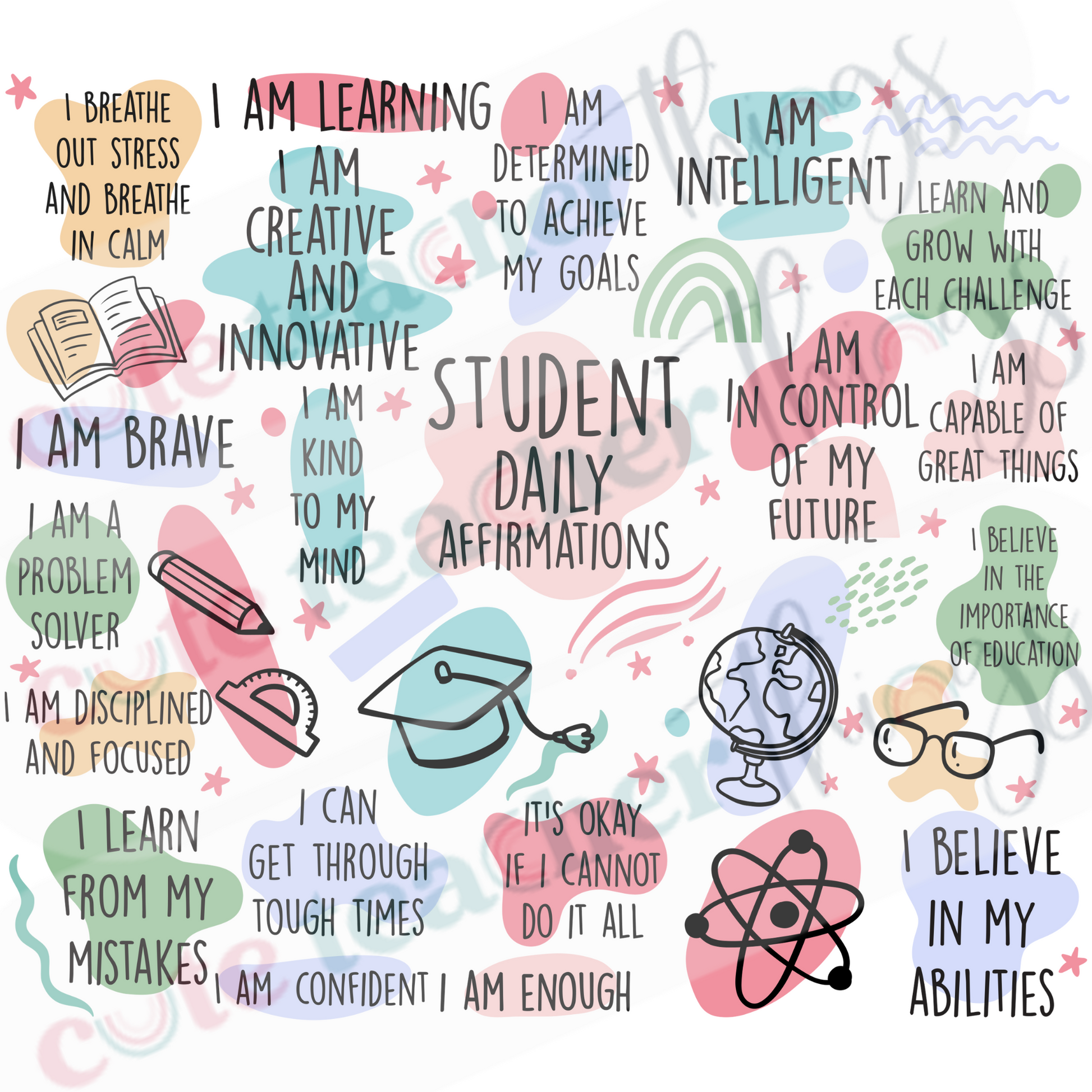 student daily affirmations design