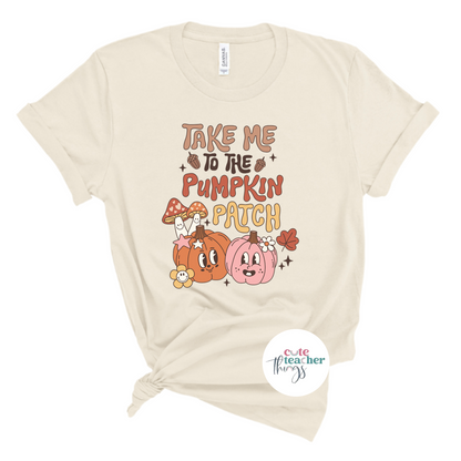 fall outfit, halloween party gift, cute pumpkin patch tee
