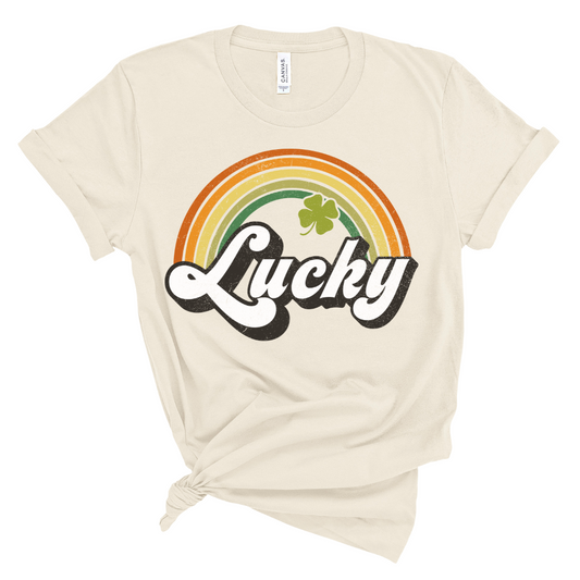 Lucky Retro Distressed Tee