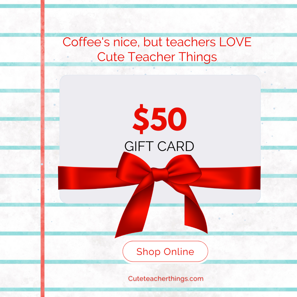 $50 gift card for teachers