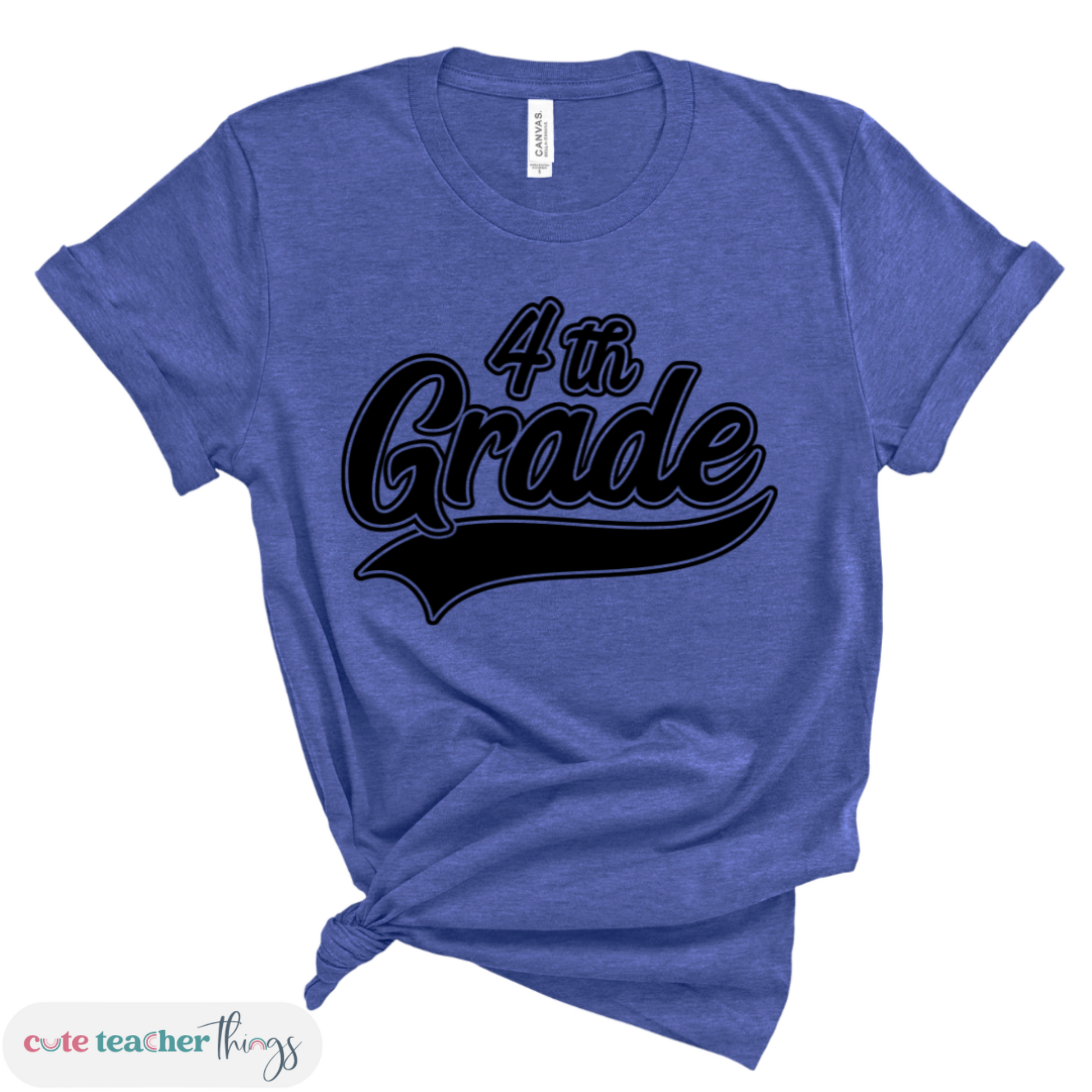 4th grade teacher swoosh tee